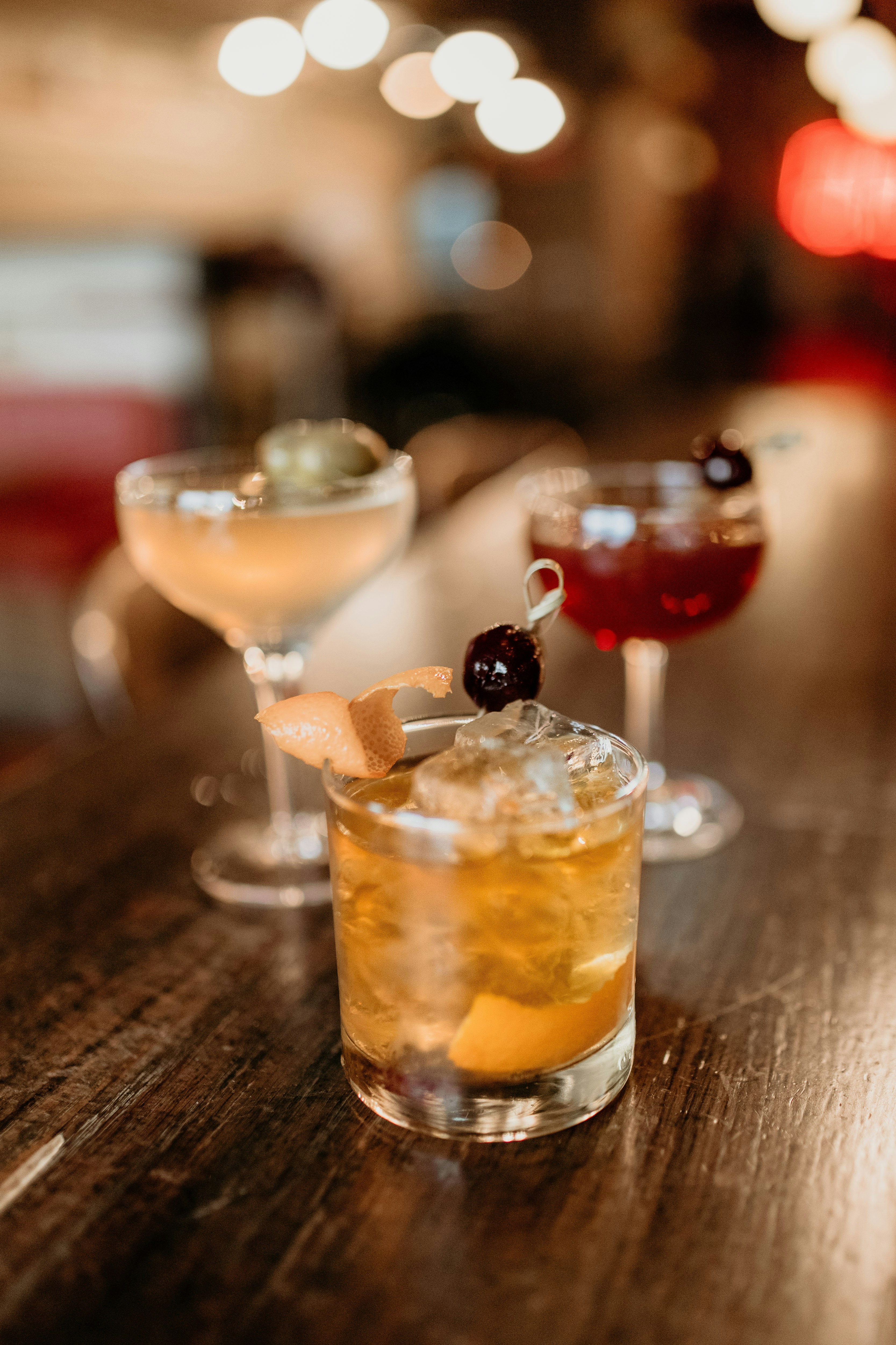 Craft cocktails on the bar